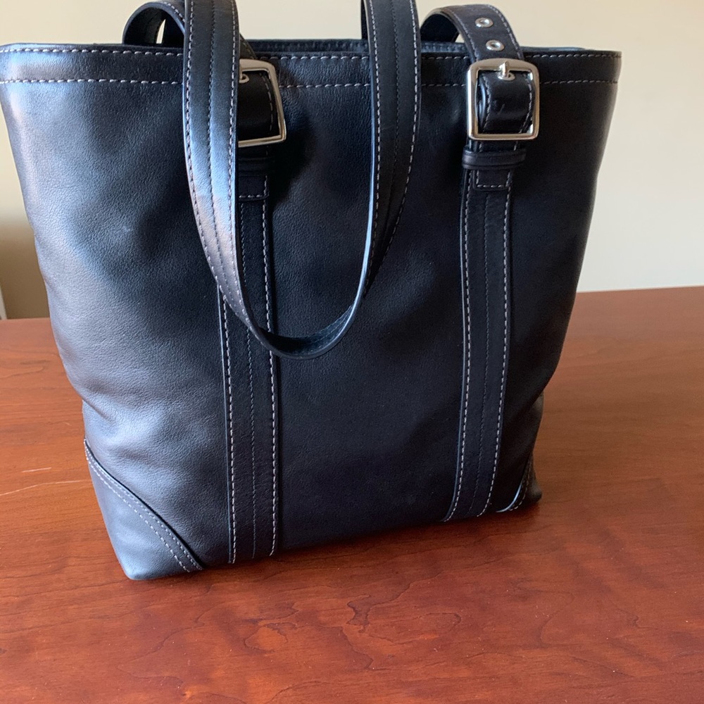 COACH black leather bag